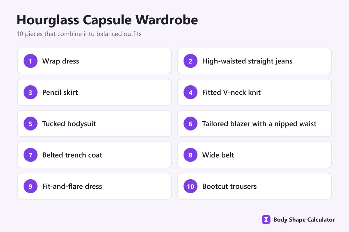 10-piece hourglass capsule wardrobe