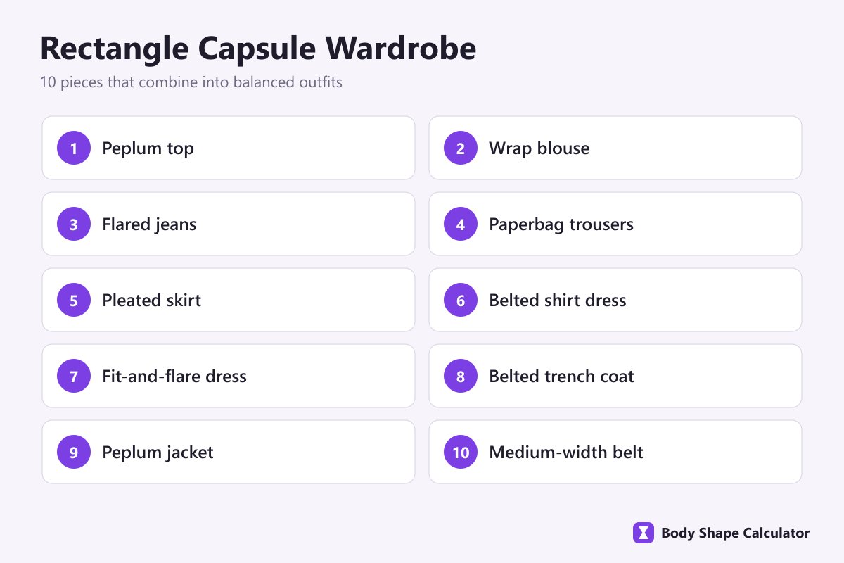 10-piece rectangle capsule wardrobe